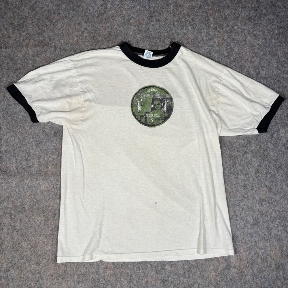 Soffe Beastie Boys Ill Communication Vintage 90s Ringer Tee Mens XL White Fair